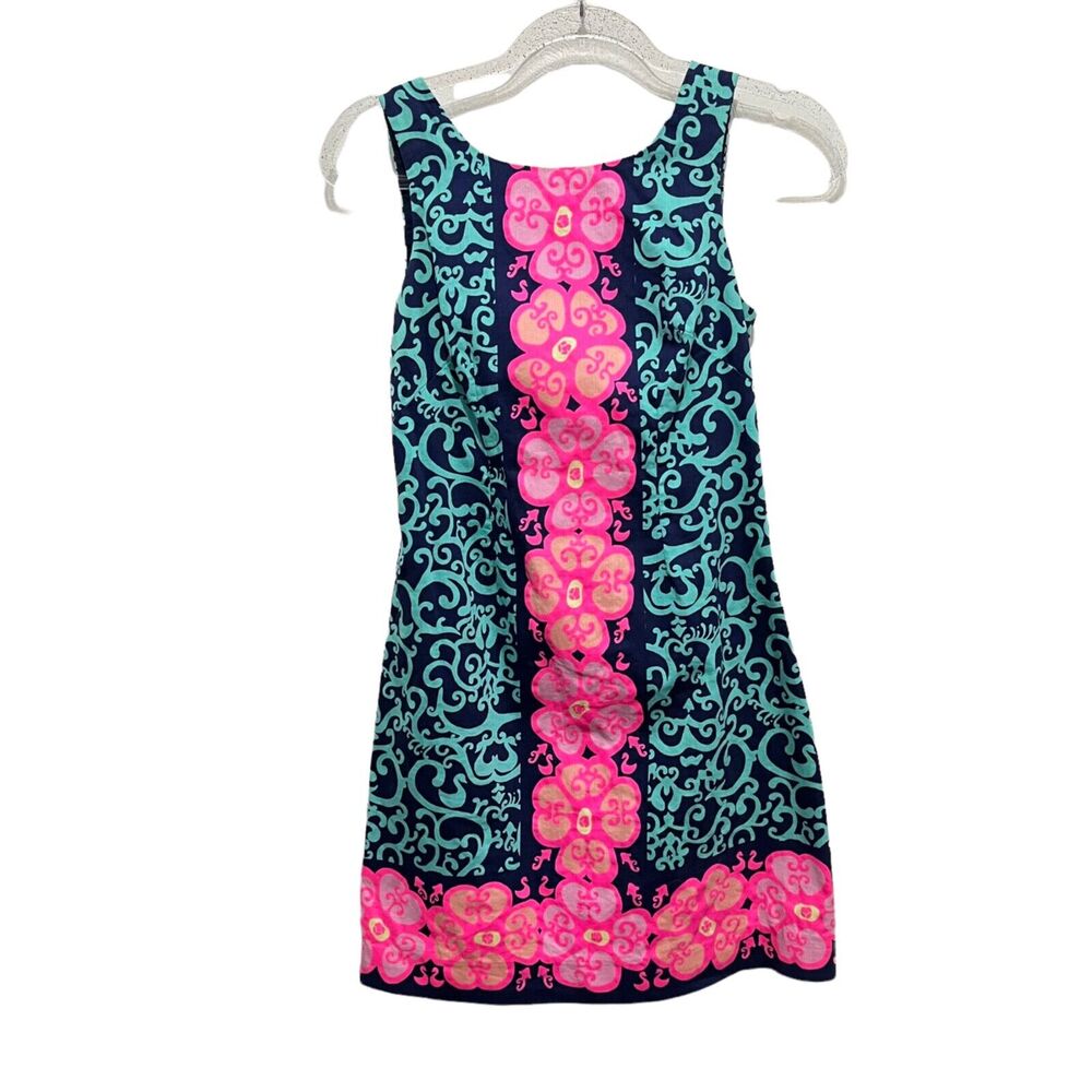 Lilly Pulitzer Dress Fountain Hopping Delia Women 0 Multicolor Floral Sleeveless